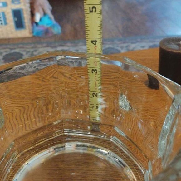Vintage Octagon Clear Glass Dish - Picture 4 of 9